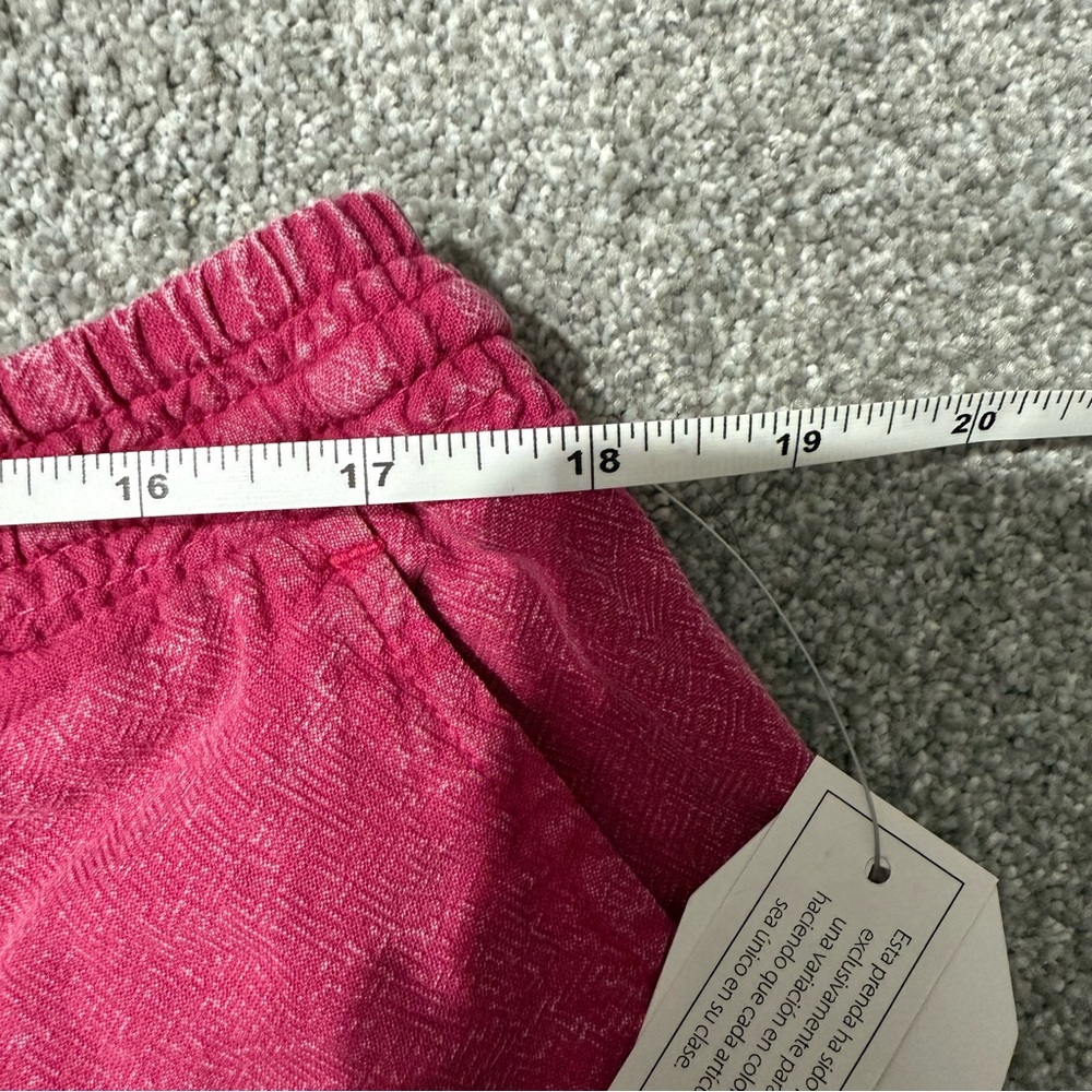 NWT Time and True Women’s Drawstring Shorts - hot pink wash, relaxed fit, size L - Picture 6 of 6